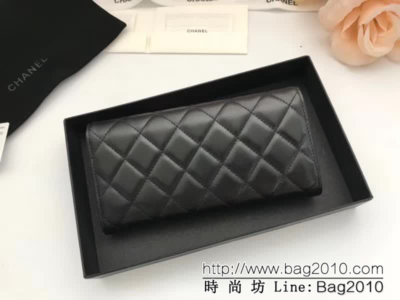 CHANEL香奈兒 海外原單 進口綿羊皮 女款長錢包 A80758  DJC2488